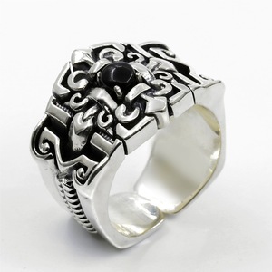 Anello da Uomo Hip Hop War God <span class=keywords><strong>Sulu</strong></span> Ding, Anello Dominante Retrò di Tendenza, Anello Apribile per Dito Indice Singolo - Product Image 4