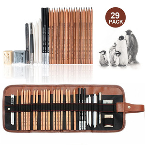 XinyiArt 29 Pcs Sketch Pencil Set <strong>Drawing</strong> Pencils Kit in a Roll up Bag With Charcoal Pencil Eraser for Kids,Adults,Beginners - Product Image 1