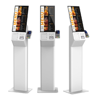 LIEN Restaurant POS Stand Commande d'aliments Système de kiosque de paiement en libre service Kiosque de terminal à écran tactile en option