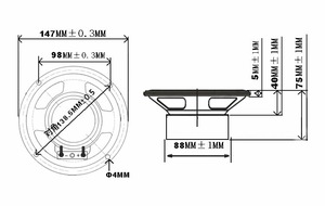 (6-015) Altavoz de Medios y Bajos ILouder de 6 Pulgadas y 30W, Blindado, con Doble Imán de Ferrita, Cono de Fibra de Vidrio Antimagnético y Borde de Goma - Product Image 4