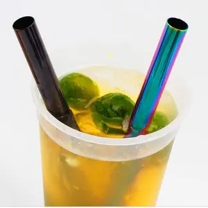 Free Sample Laser Logo Colorful 304 Stainless Steel Straw