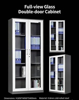 Meubles de bureau en promotion : armoire en acier avec 2 portes, armoire métallique, armoire de classement avec porte en verre, armoire métallique verrouillable pour bureau