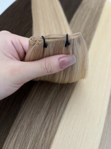 ผมต่อแบบ Genius Weft คุณภาพพรีเมียม เกรด Double Drawn ผมสลาฟ  จัดเรียงเกล็ดผม Genius Weft 2 สำหรับร้านเสริมสวยและความงาม - Product Image 2