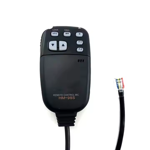 HM98S Car Radio Compatible Wired Dynamic Microphone with Noise Cancelling Metal & Plastic Construction
