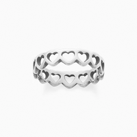 Ensemble de bagues empilables rétro en argent sterling S925 style James Avery, bague bohème pour femme avec papillon, cœur, nœud et croix