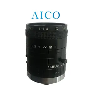 AICO 1/2 "光圈无F1.4 1:1.4手动光圈5mp 6毫米c卡口cctv cmount FA视觉相机镜头6.0毫米