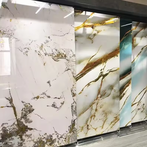 Panneaux muraux en marbre UV de haute qualité, panneaux en PVC imperméables <span class=keywords><strong>pour</strong></span> le salon d'un appartement, mur de fond de télévision - Product Image 4