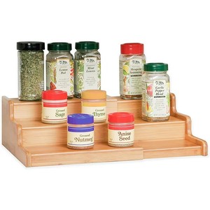 Estante para Especias de Bambú Expandible, Organizador de Almacenamiento de Cocina, Estante para Condimentos de Encimera, Forma Rectangular, No Requiere Perforación - Product Image 2