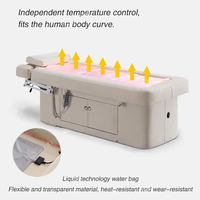 Vente chaude grand lit de massage fixe de moxibustion réglable manuellement gris soins du visage salon de beauté lit de beauté