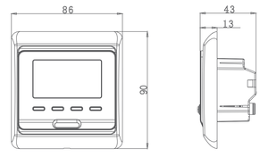 Thermostat LCD programmable <span class=keywords><strong>RTS</strong></span> pour systèmes de chauffage au sol d'appartement Thermostat de chauffage à eau hydronique non WiFi 110-230V 2 ans - Product Image 3