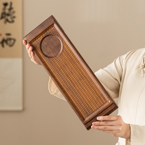 Chinese Style Bamboo <b>Tea</b> <b>Tray</b> Rectangular Dry Brewing Kung Fu <b>Tea</b> Set Teapot Holder For Afternoon <b>Tea</b> Ceremony Accessories - Product Image 1