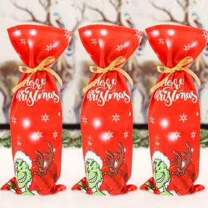 Venta caliente tapa de botella de vino decoraciones navideñas colección <span class=keywords><strong>Grinch</strong></span> para el hogar para fiesta de Navidad decoración de Año Nuevo - Product Image 1