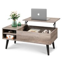 Table basse multifonctionnelle en bois avec plateau relevable, ensemble moderne pour le thé, table basse intelligente, table basse de salon