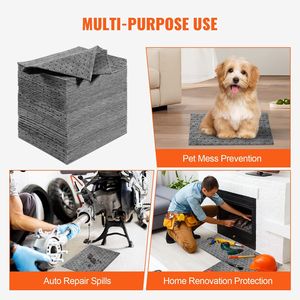 Almohadillas absorbentes de derrames universales 13 \ "L X 10 \" W Paquete de alfombrilla de polipropileno 100-Absorbe agua de aceite de 12 galones Otros componentes industriales - Product Image 6