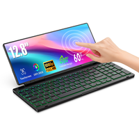 Nouveau clavier portable 12,8 pouces 99 touches Écran tactile Moniteur 1920x720 Résolution Double interface USB Type-C pour ordinateurs Macmini