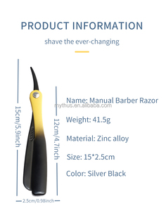<span class=keywords><strong>Rasoio</strong></span> Pieghevole Manuale da Barbiere, Classico Giapponese Professionale <span class=keywords><strong>con</strong></span> Manico in Plastica Opaca per Uomini e Donne, Viaggio e Casa - Product Image 6