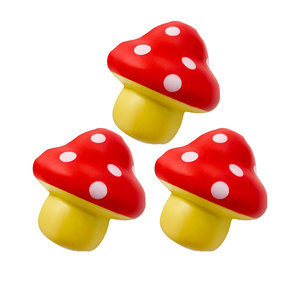 Balle anti-stress en forme de champignon Kawai, impression de logo personnalisée, cadeaux de champignons de dessin animé - Product Image 3