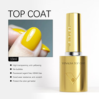 VENALISA 10ml Top Coat et Base Trempé Sans Résidu Sans HEMA ni TPO, Gel UV de Base, Vernis Gel Mat Basique, Gels Primaire