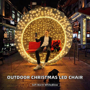 Décoration de chaise à motif LED de Noël en extérieur, IP65, Nouvel An et Halloween, décoration de la maison et de mariage - Product Image 2