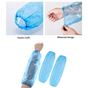 Wholesale Polyethylene Ldpe Disposable Plastic PE Arm Sleeve Cover With Elastic Cuff Disposable Microporous Oversleeve