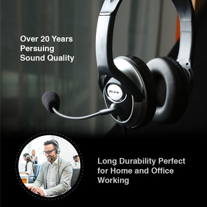 Giảm tiếng ồn <span class=keywords><strong>USB</strong></span> có dây kinh doanh tai nghe với mic, cao cấp cuộc gọi trung tâm tai nghe với Mic cho máy tính - Product Image 4