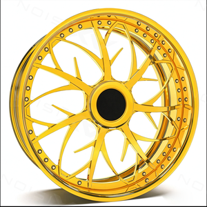 ล้อฟอร์จ 3 ชิ้น ขนาด 24x9.5 24x10 5x4.75 5x120.65 สีทอง แบบสแต็กเกอร์ สำหรับรถเชฟโรเลต อิมพาลา มอนเตคาร์โล รุ่น G Body - Product Image 2