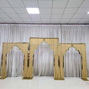 Panel <span class=keywords><strong>de</strong></span> Fondo Arqueado Blanco Moderno con Diseño Nuevo <span class=keywords><strong>de</strong></span> Fábrica FURUN, Marco <span class=keywords><strong>de</strong></span> Flores Talladas, Pantalla Metálica para Decoración <span class=keywords><strong>de</strong></span> Eventos y Bodas - Product Image 5