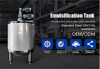 Cuve de chauffage et d'agitation électrique en acier inoxydable, machine de cisaillement de liquides, réacteur d'émulsification et de dispersion par cisaillement