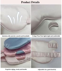 Gadgets electrónicos para avión Hotel Sleep Eyemask Silk Sleeping Eye Mask - Product Image 4