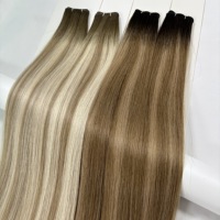 Rambut Remy Eropa Berkualitas Tinggi Volume Skin Weft Micro-Link Hair Extensions 100% Rambut Manusia Alami Virgin Geniuse Weft