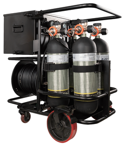 FENAN Nuovo Design <span class=keywords><strong>SCBA</strong></span> Portatile Brevettato Pieghevole con Funzione Doppia Push-Pull, Apparato Respiratorio ad Aria con Tubo Lungo e Ruote - Product Image 1