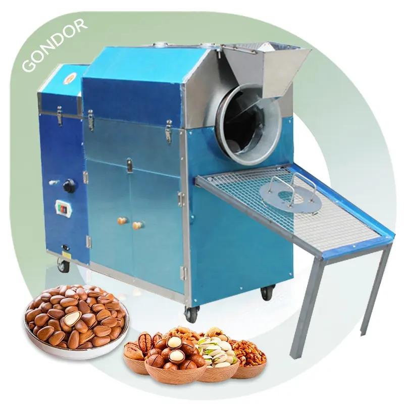 Industrial Used Gas Electric Spice Pecan Wheat Peanut Large Nut Roaster Roast Machine Commercial for Sale