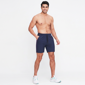 Pantalones cortos informales de nailon y LICRA para hombre, pantalones cortos deportivos transpirables de secado rápido para correr, logotipo personalizado sólido suave, envío DDP - Product Image 1
