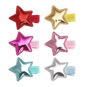 Accessorio per Capelli a Forma di Stella a Cinque Punte Lucida per Bambine - Stile Festivo Europeo e Americano in Poliestere - Product Image 5
