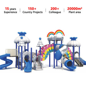 Équipement de terrain de <span class=keywords><strong>jeu</strong></span> pour enfants en métal écologique pour l'extérieur, avec plusieurs toboggans, plateforme d'escalade et panneaux de <span class=keywords><strong>jeu</strong></span> pour les écoles maternelles et les jardins d'enfants - Product Image 3