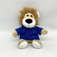 Jouets en peluche lion Offre Spéciale avec t-shirt logo personnalisé peluches d'animaux de dessin animé poupées lion en peluche cadeaux pour enfants