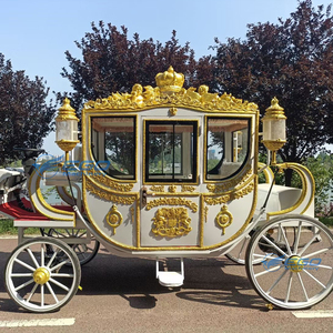 Nuevo Carro de Boda en Venta, Carroza Eléctrica Estilo Cenicienta, Carroza Real con Caballos para Niñas, Carroza de Cenicienta - Product Image 3