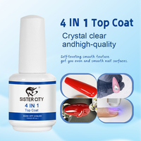 Gel UV/LED 4 en 1, couche de finition 15ml, style français de luxe, écologique, non toxique, flacon pour nail art DIY