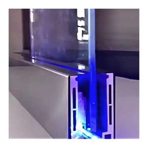 <span class=keywords><strong>Balustrade</strong></span> <span class=keywords><strong>en</strong></span> verre sans cadre pour balcon <span class=keywords><strong>en</strong></span> aluminium avec profilé <span class=keywords><strong>en</strong></span> aluminium et lumière LED - Product Image 1