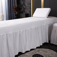Housse de lit matelassée en coton de couleur unie, drap-housse élastique pour table de massage, 1 pièce, couvre-lit de couleur unie pour salon de massage