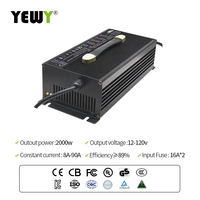 Chargeur de batterie lithium-ion plomb 12v 24v 36v 48v 60v 72v fabricant Ev personnalisé haute puissance