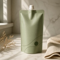Pochette souple personnalisée avec bec verseur anti-fuite pour shampoing, gel, cosmétiques, soins de la peau, masques faciaux, savon liquide