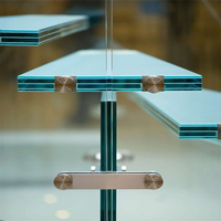 Verre feuilleté double de sécurité en PVB SG, trempé et flotté, transparent, pour salle de bain, extérieur, clôture solaire, garde-corps