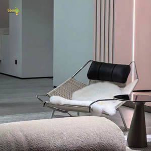 Chaise longue de salon moderne avec balcon chaise de drisse drapeau minimaliste nordique avec couverture - Product Image 3