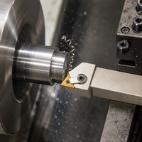 Outil de tournage externe indexable, porte-outil 16 mm, jeu de 9 pièces avec plaquettes en carbure, outil de coupe pour tour CNC pour acier/acier inoxydable