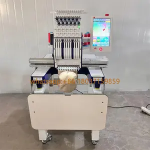 China fábrica digital dois cabeça bordado máquina de costura computador 9 12 15 agulha 2 cabeça chapéu t shirt máquinas de bordar para venda