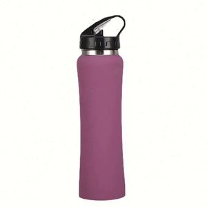 Botella de Agua Deportiva de Acero Inoxidable Personalizada al por Mayor, Termo para Gimnasio con Pajita y Tapa con Asa, Diseño de Vacío para Camping - Product Image 2