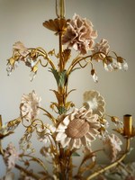 Lustre en céramique rose vintage antique fait main, luminaire suspendu de luxe pour hôtel, maison, salon