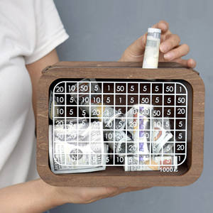 काउंटर लकड़ी के पिगी बैंक के साथ मनी बॉक्स - Product Image 3