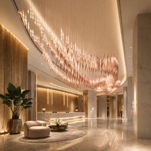 Lampadario in Vetro Soffiato a <span class=keywords><strong>Mano</strong></span> su Larga Scala per Progetti di Illuminazione di Hotel, Grandi Atriami, Ville, Centri Commerciali e Lounge - Product Image 1